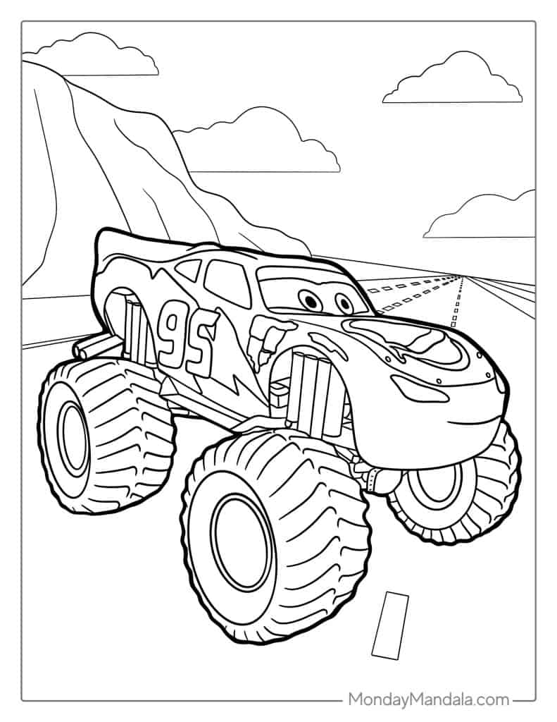 35 Epic Monster Truck Coloring Page Printable 29