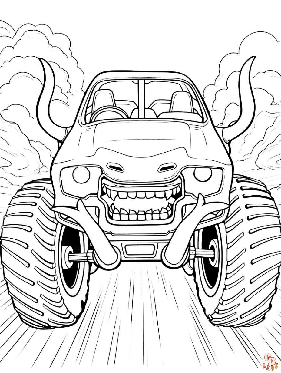 35 Epic Monster Truck Coloring Page Printable 5