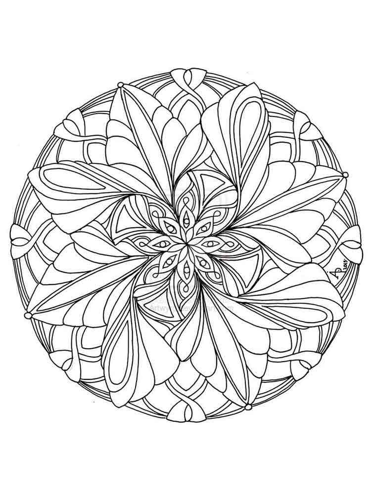 35 Flower Mandala Coloring Pages Printable 15