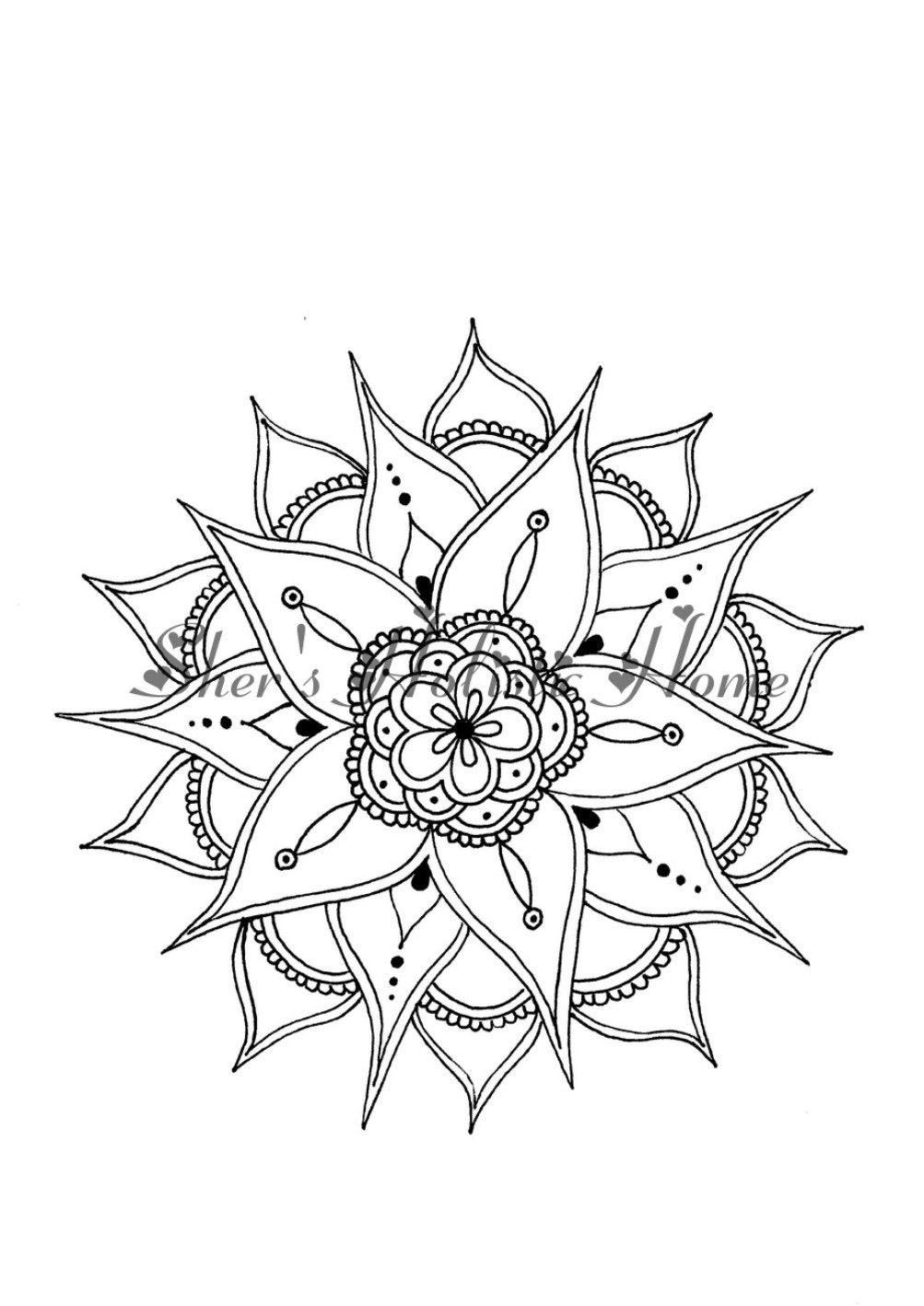 35 Flower Mandala Coloring Pages Printable 16