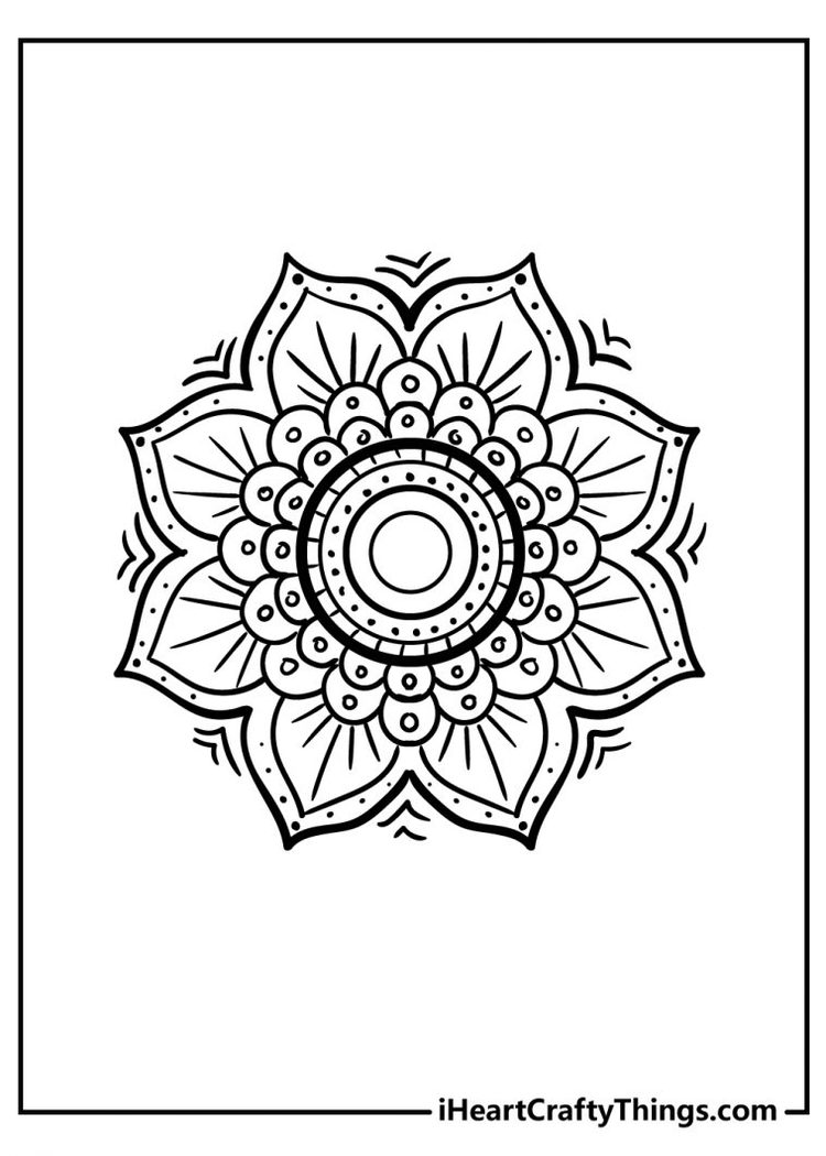 35 Flower Mandala Coloring Pages Printable 17