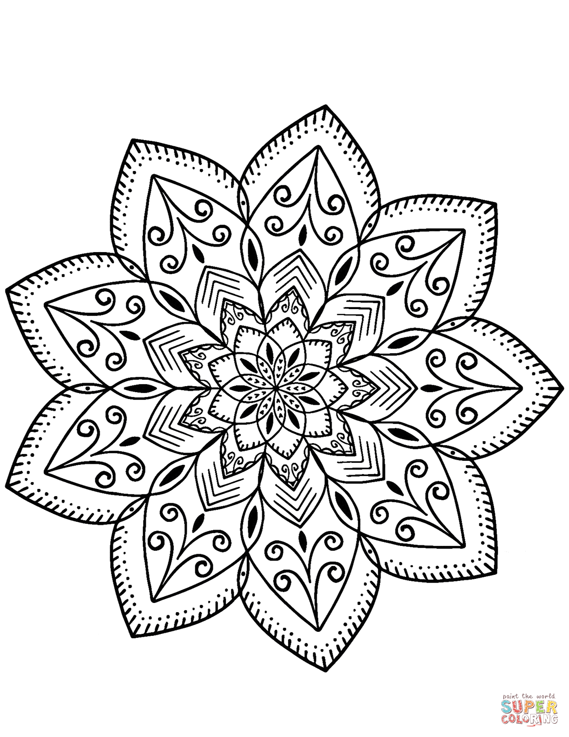 35 Flower Mandala Coloring Pages Printable 18