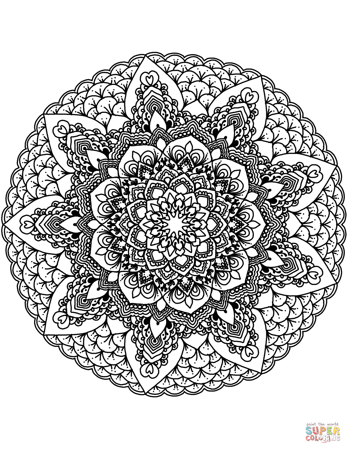 35 Flower Mandala Coloring Pages Printable 2