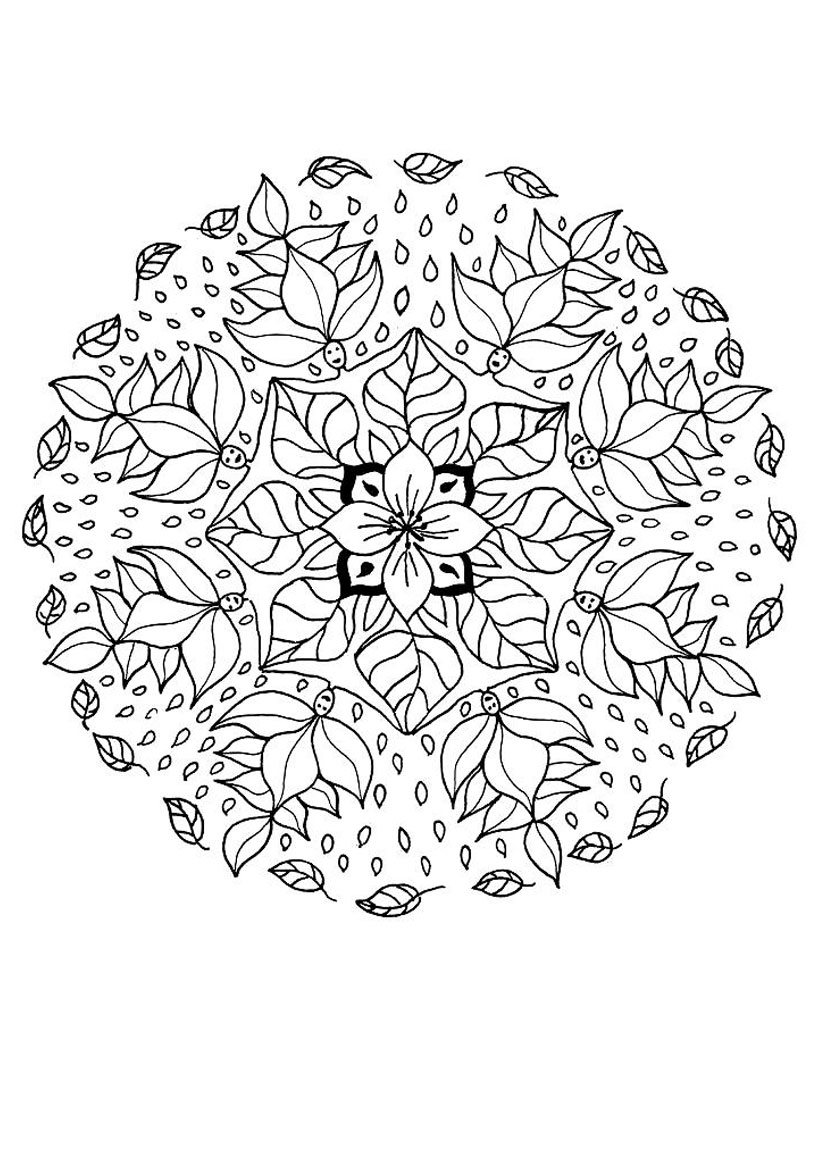 35 Flower Mandala Coloring Pages Printable 20