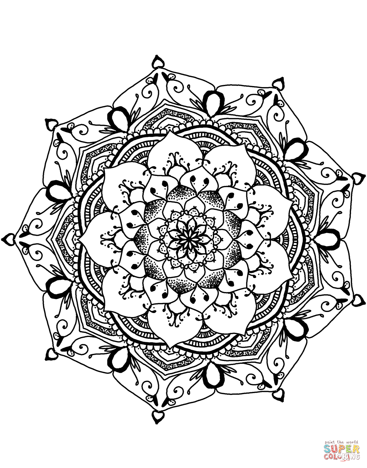 35 Flower Mandala Coloring Pages Printable 25