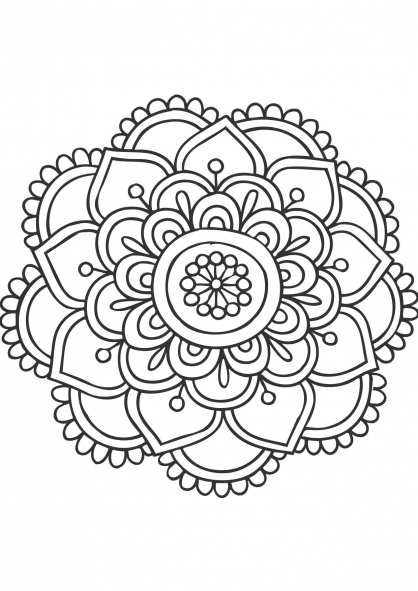 35 Flower Mandala Coloring Pages Printable 26