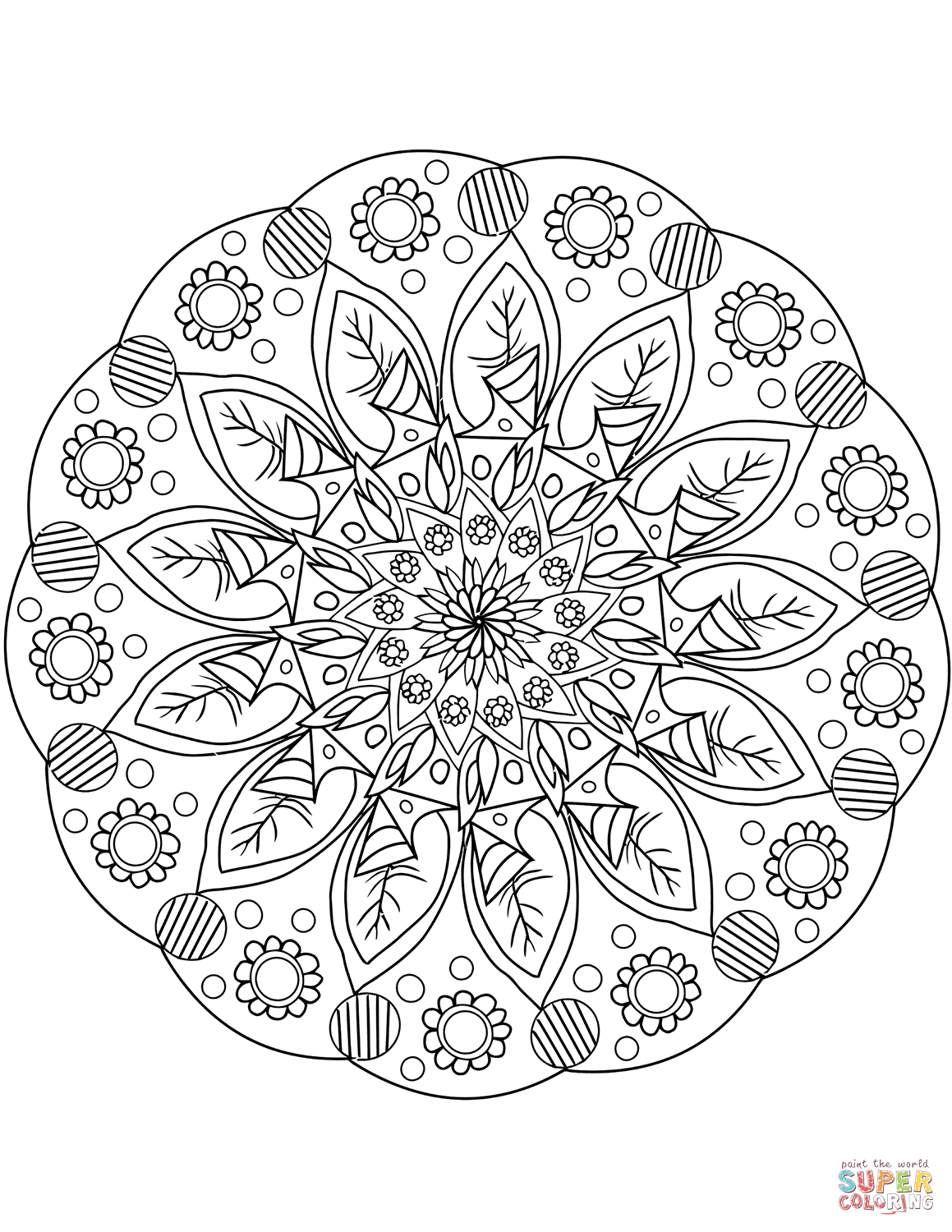 35 Flower Mandala Coloring Pages Printable 27