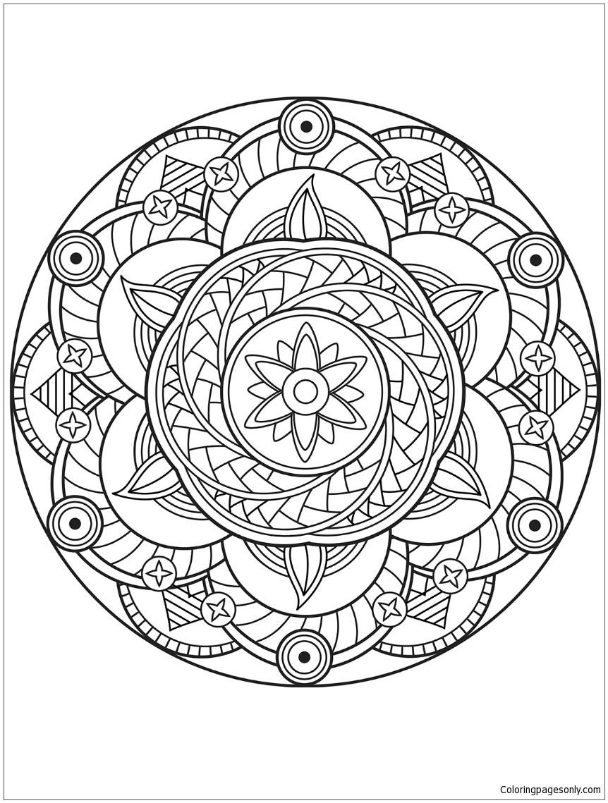 35 Flower Mandala Coloring Pages Printable 32