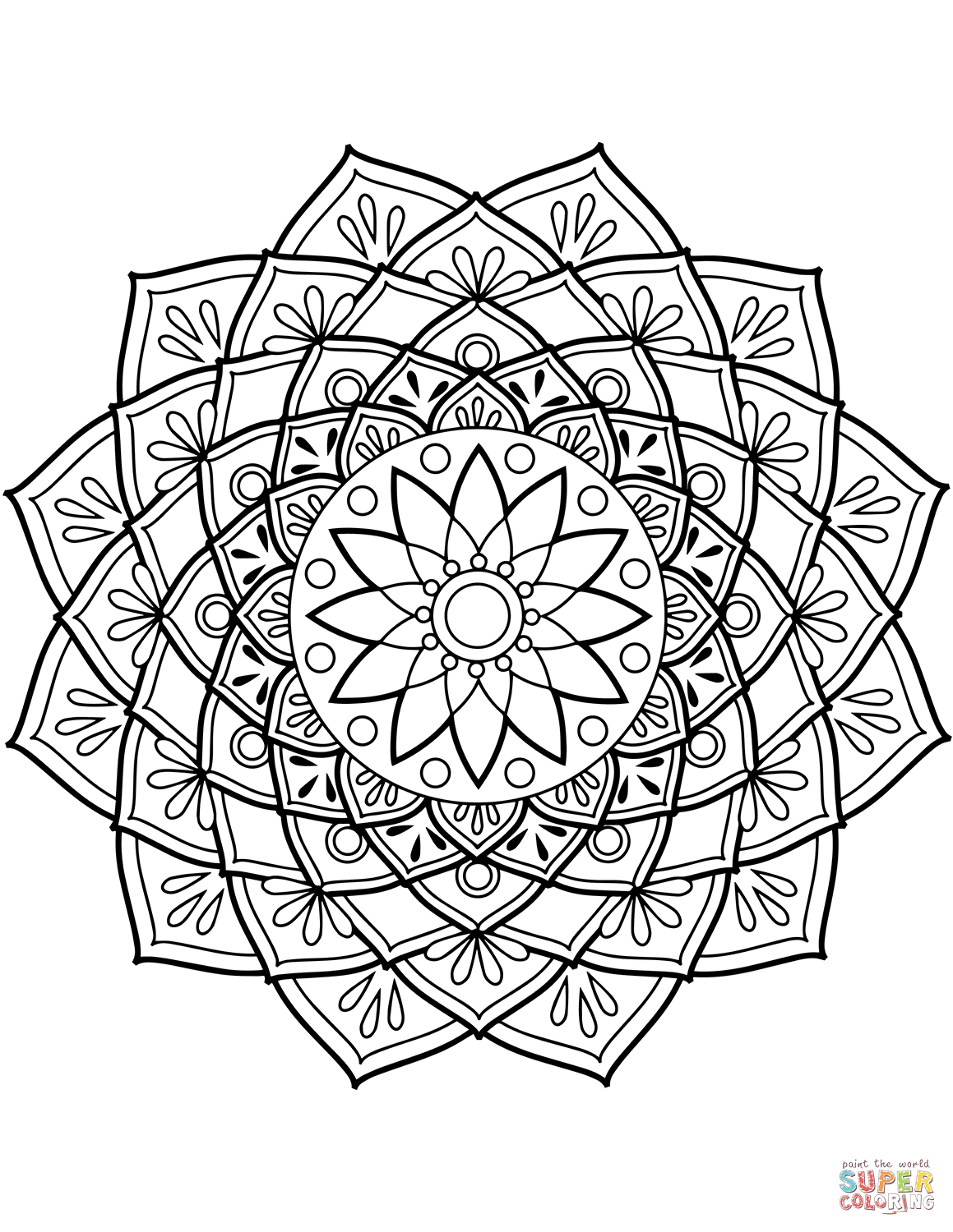 35 Flower Mandala Coloring Pages Printable 33