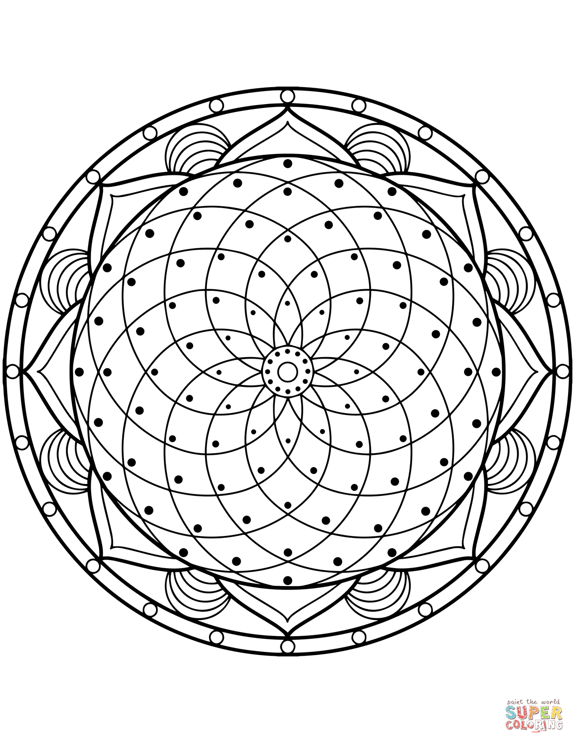 35 Flower Mandala Coloring Pages Printable 7