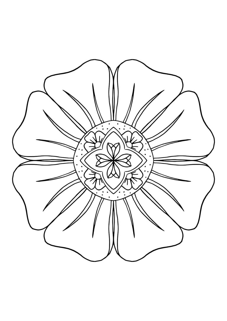 35 Flower Mandala Coloring Pages Printable 9