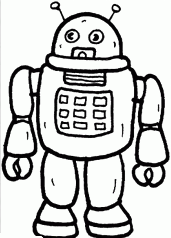 35 Robot Coloring Pages Printable 10