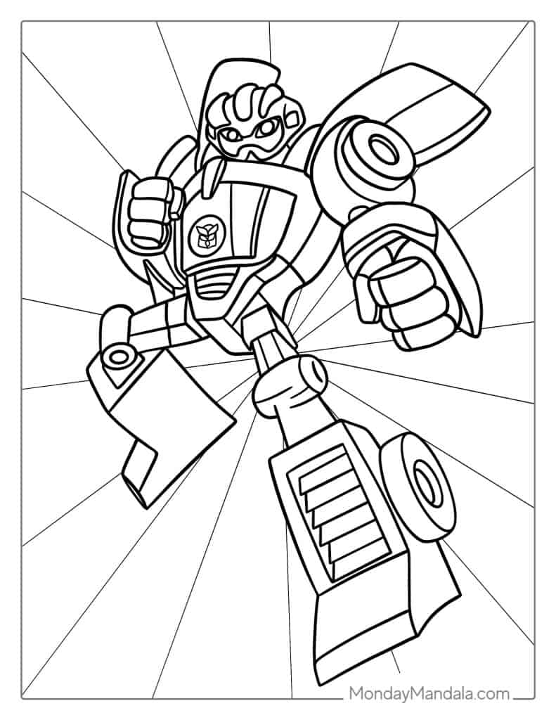 35 Robot Coloring Pages Printable 16