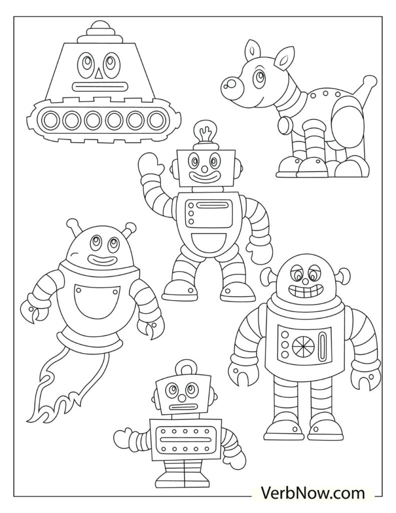 35 Robot Coloring Pages Printable 18