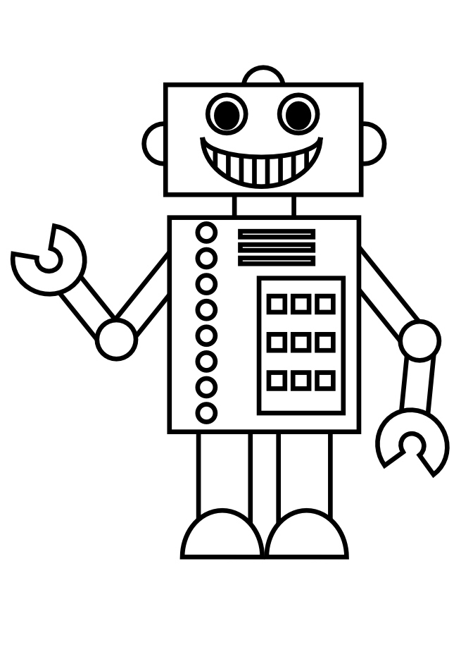 35 Robot Coloring Pages Printable 28