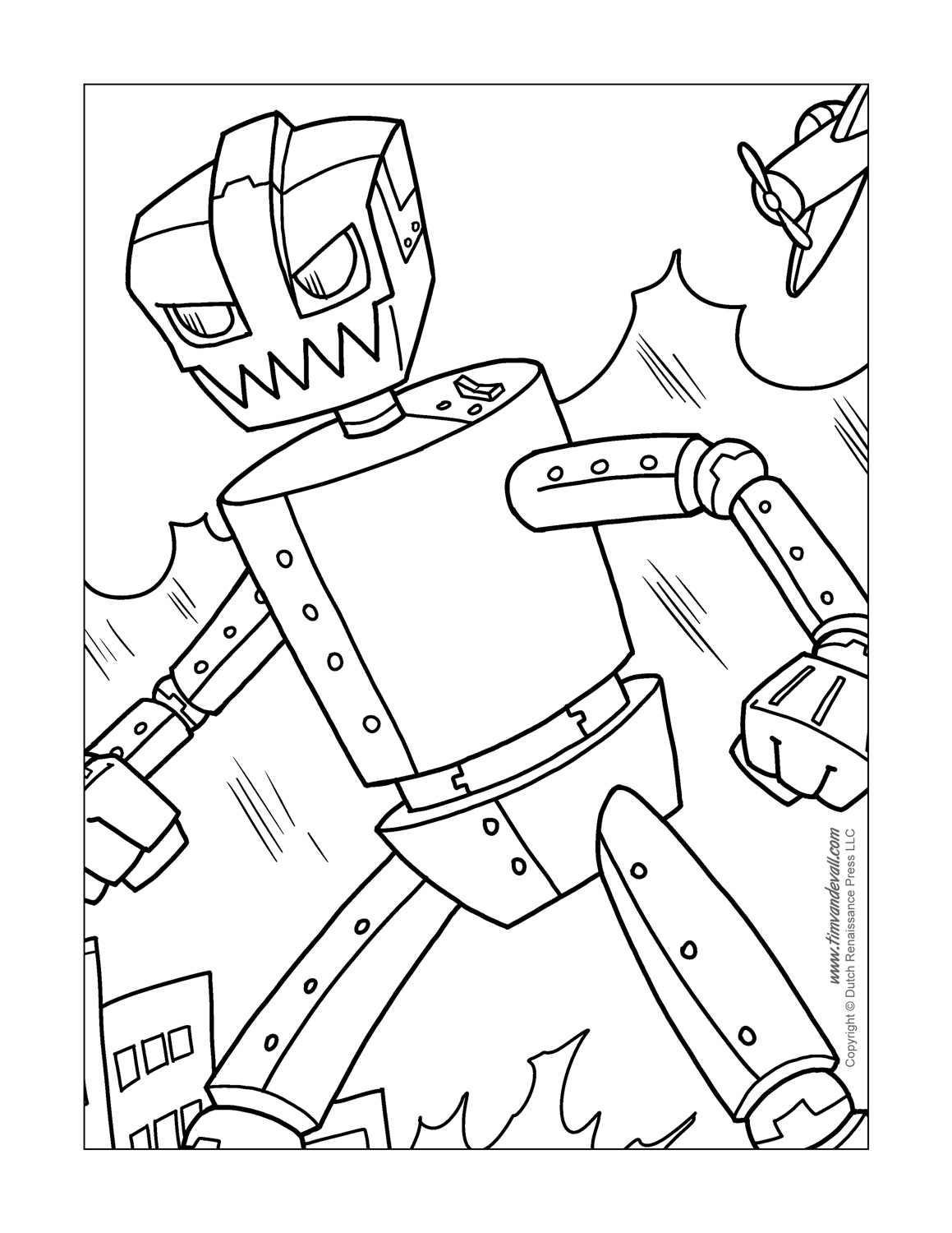 35 Robot Coloring Pages Printable 31