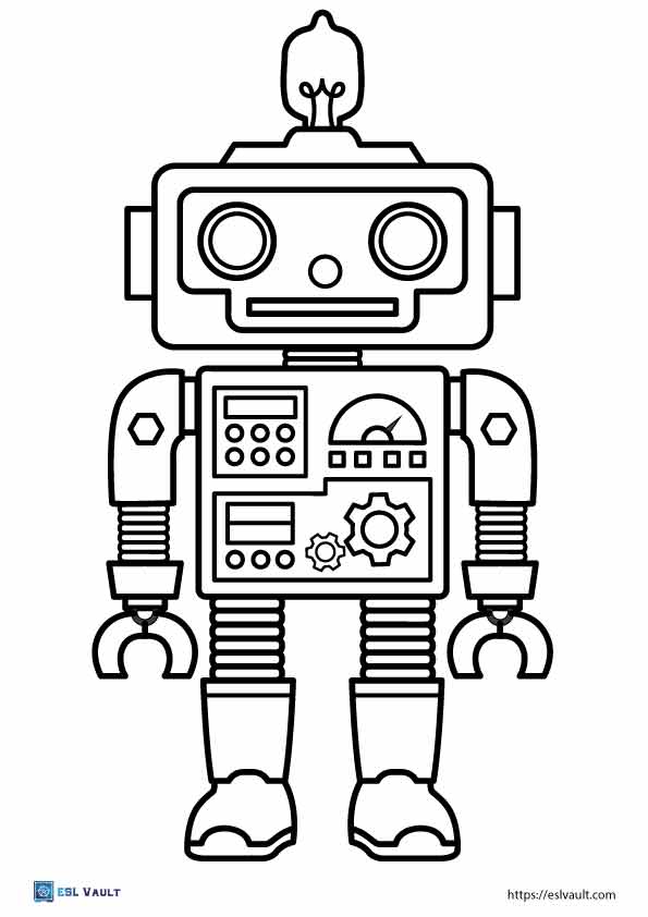 35 Robot Coloring Pages Printable 34