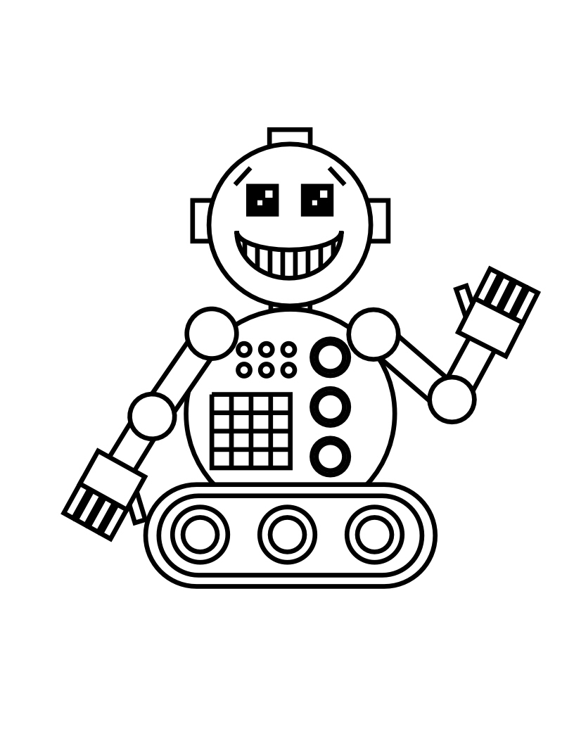 35 Robot Coloring Pages Printable 5