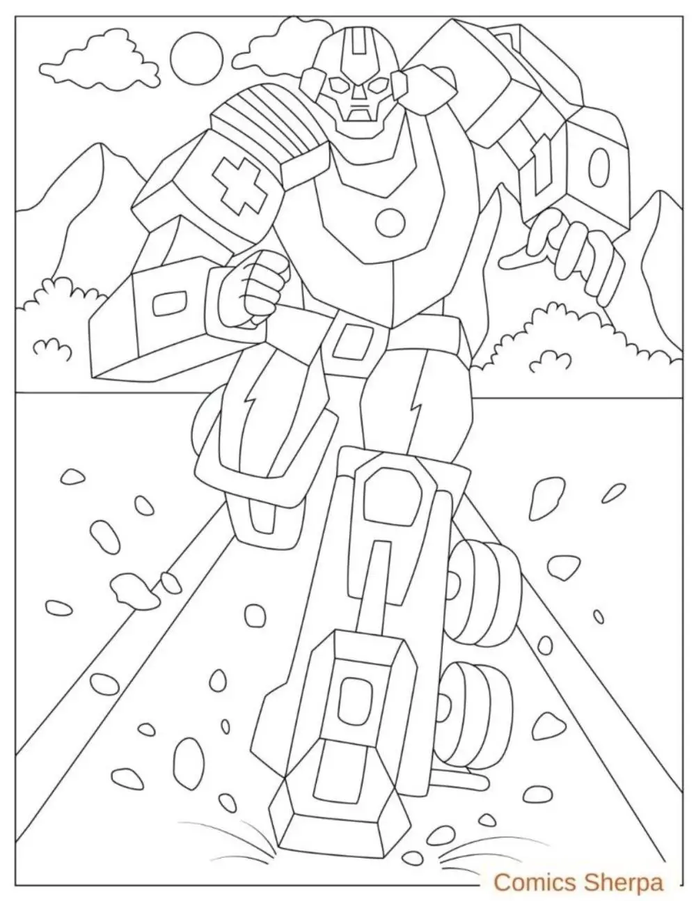 35 Robot Coloring Pages Printable 8