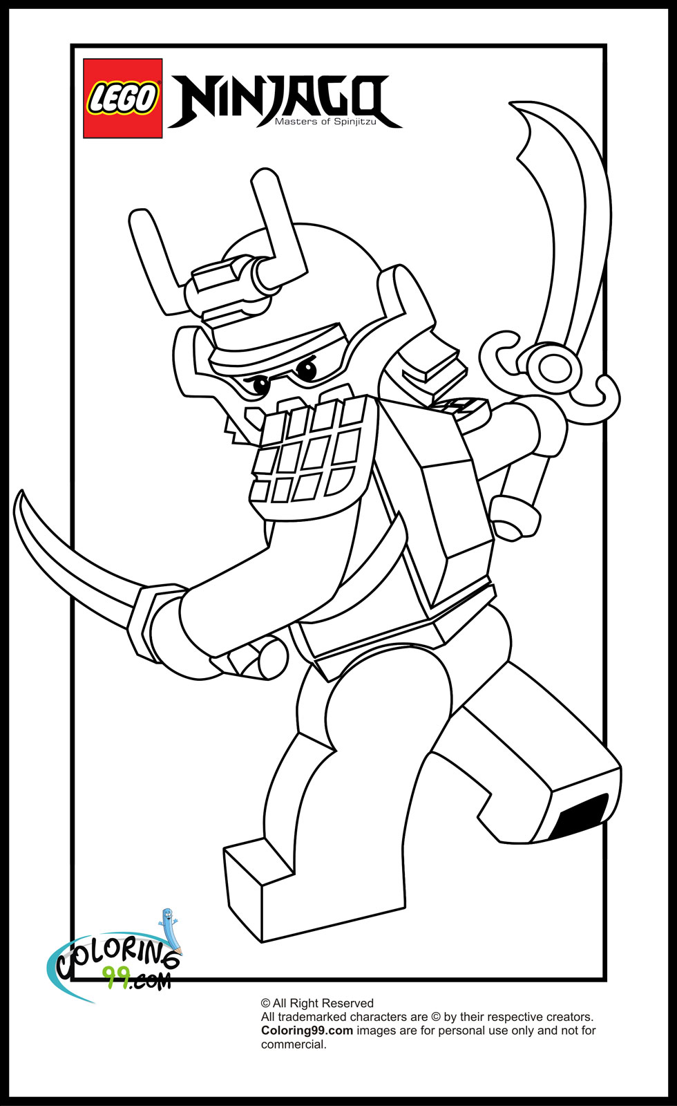 35 Thrilling Lego Ninjago Coloring Pages Printable 21