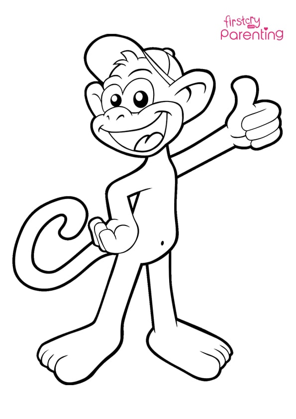 36 Cute Printable Monkey Coloring Pages Printable 14