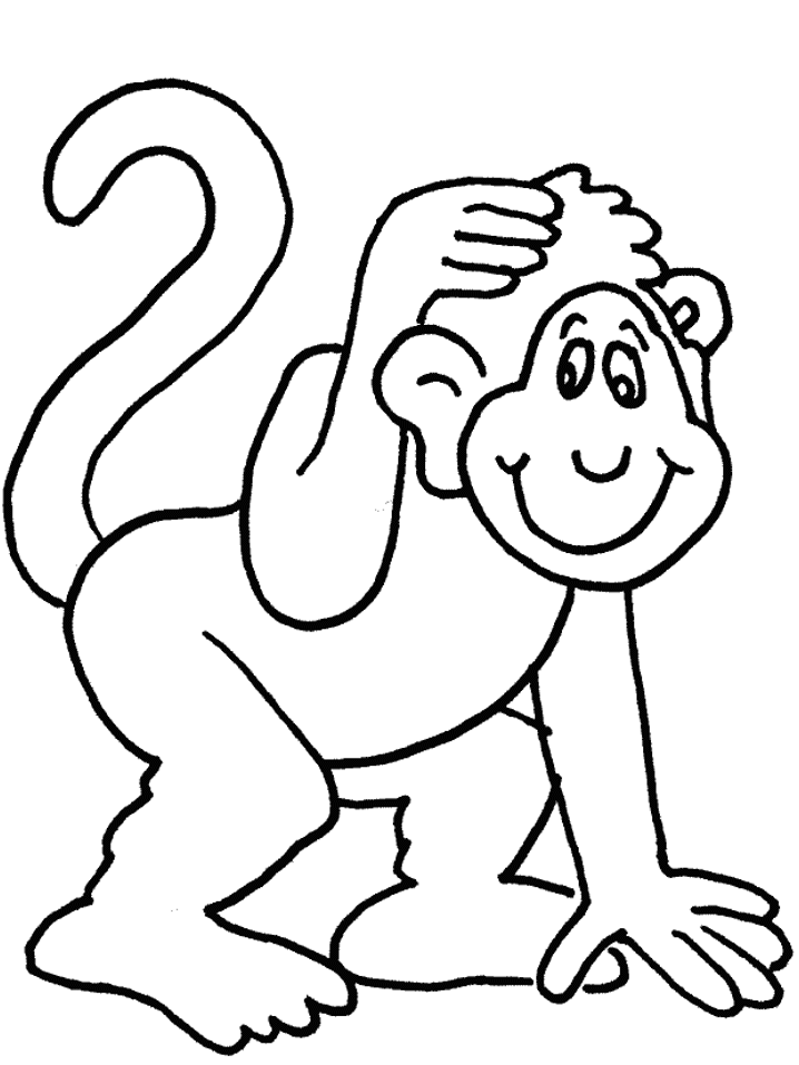 36 Cute Printable Monkey Coloring Pages Printable 16