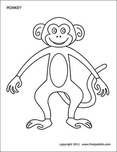 36 Cute Printable Monkey Coloring Pages Printable 17