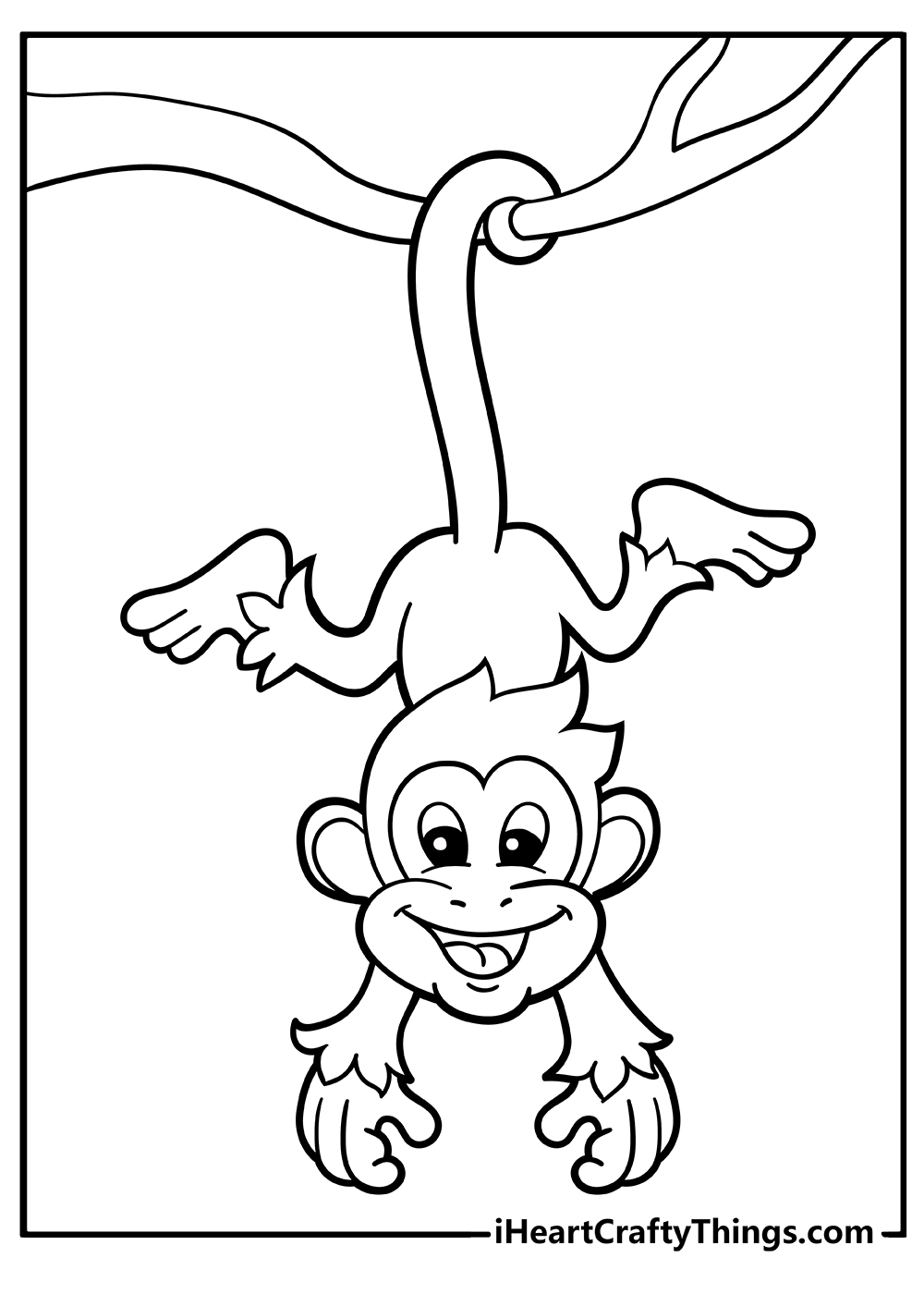 36 Cute Printable Monkey Coloring Pages Printable 19