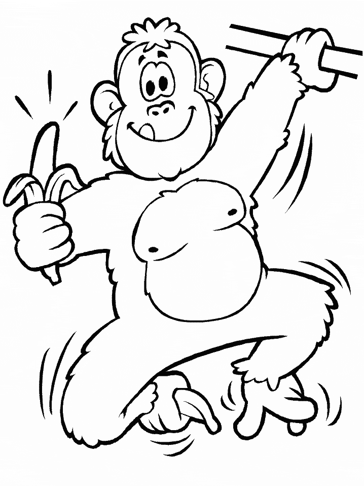 36 Cute Printable Monkey Coloring Pages Printable 20