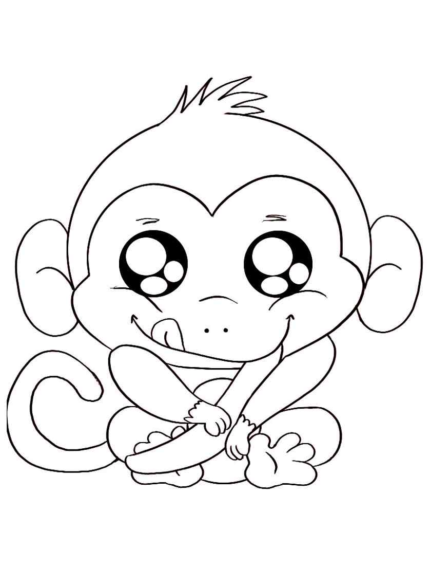 36 Cute Printable Monkey Coloring Pages Printable 22