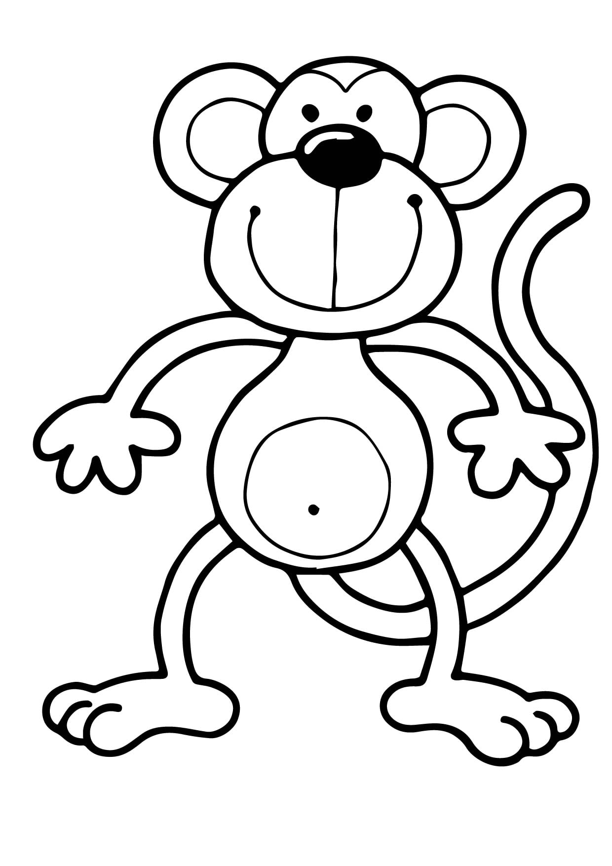 36 Cute Printable Monkey Coloring Pages Printable 28