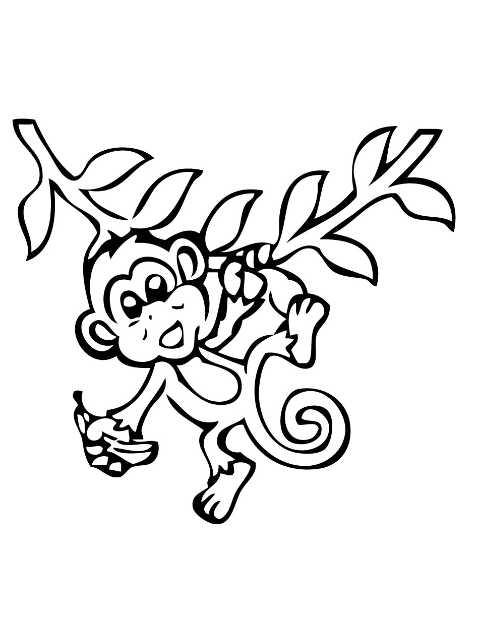 36 Cute Printable Monkey Coloring Pages Printable 29