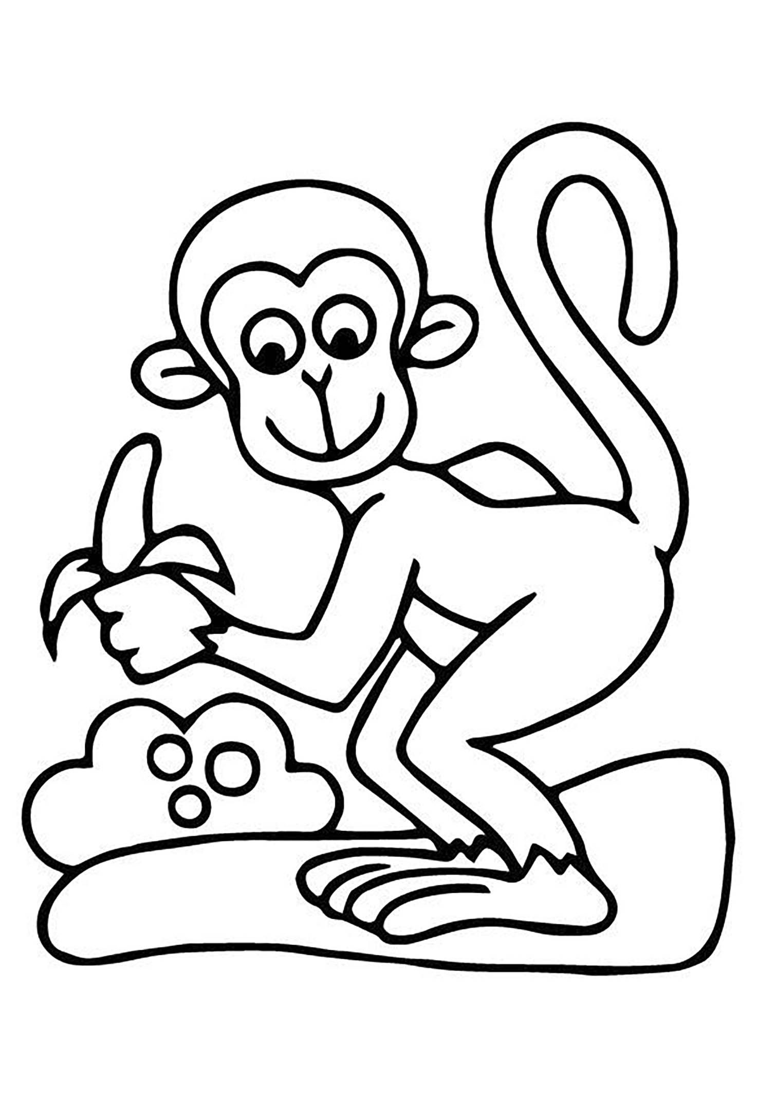 36 Cute Printable Monkey Coloring Pages Printable 30