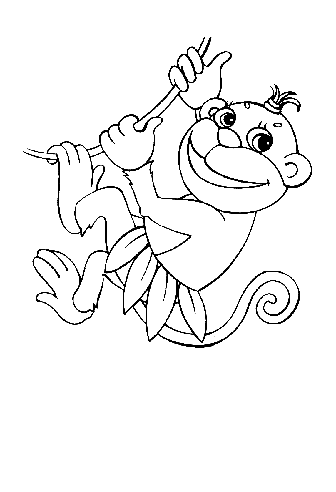 36 Cute Printable Monkey Coloring Pages Printable 32