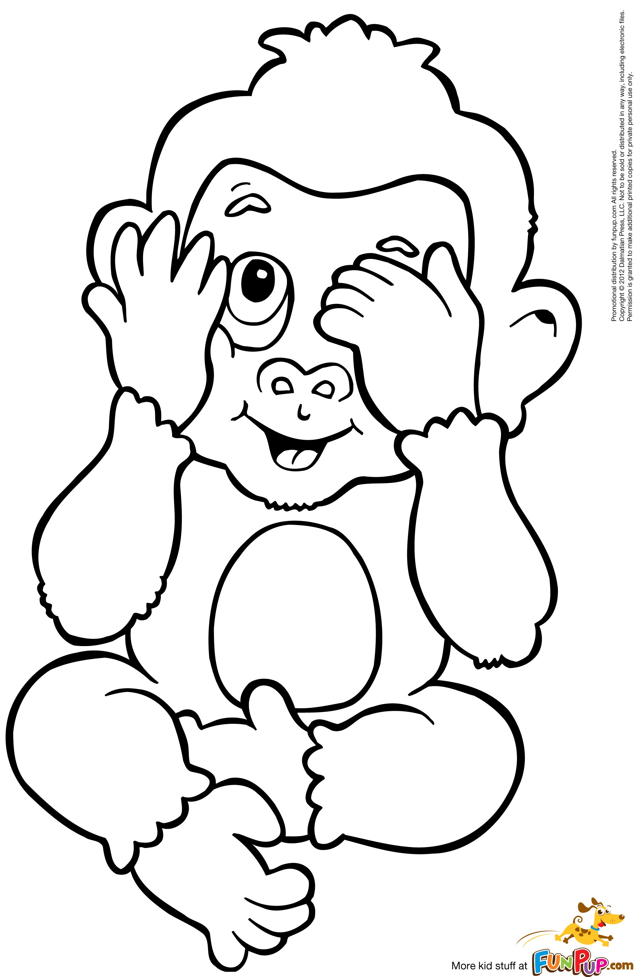 36 Cute Printable Monkey Coloring Pages Printable 4