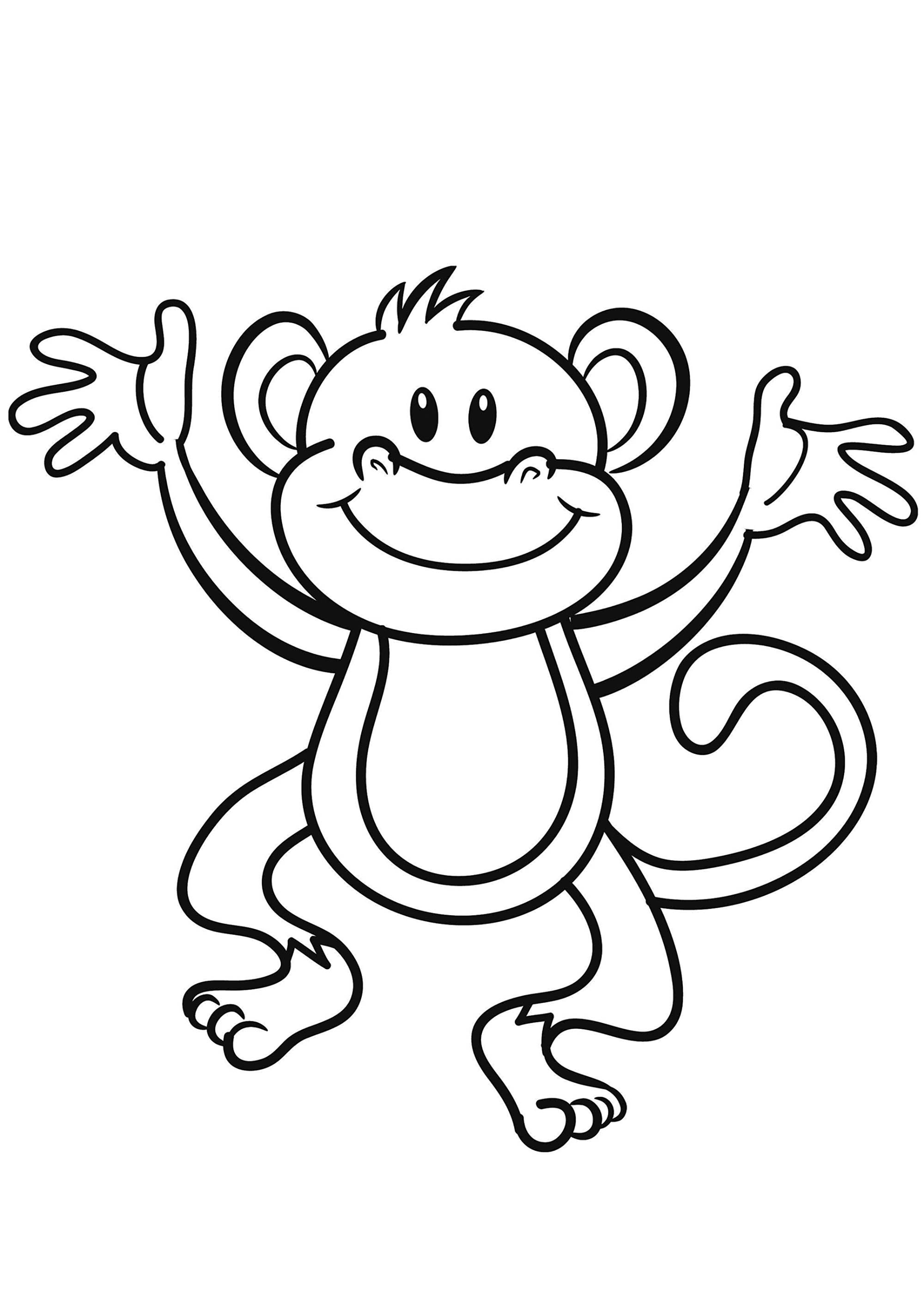 36 Cute Printable Monkey Coloring Pages Printable 7