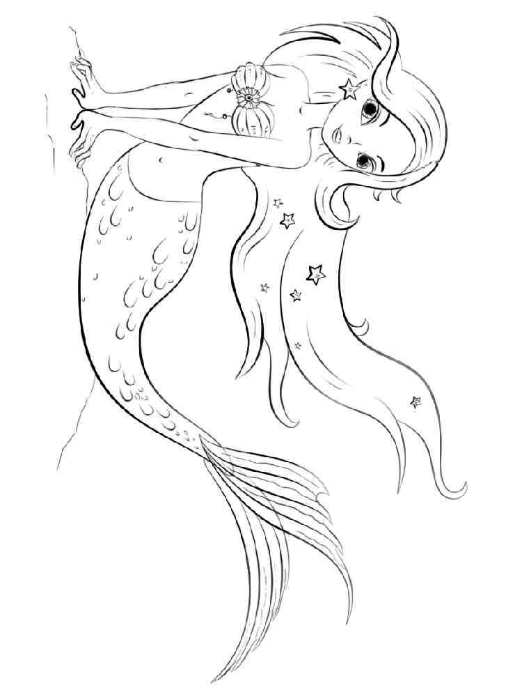 36 Lovely Free Coloring Pages Mermaid Printable 11