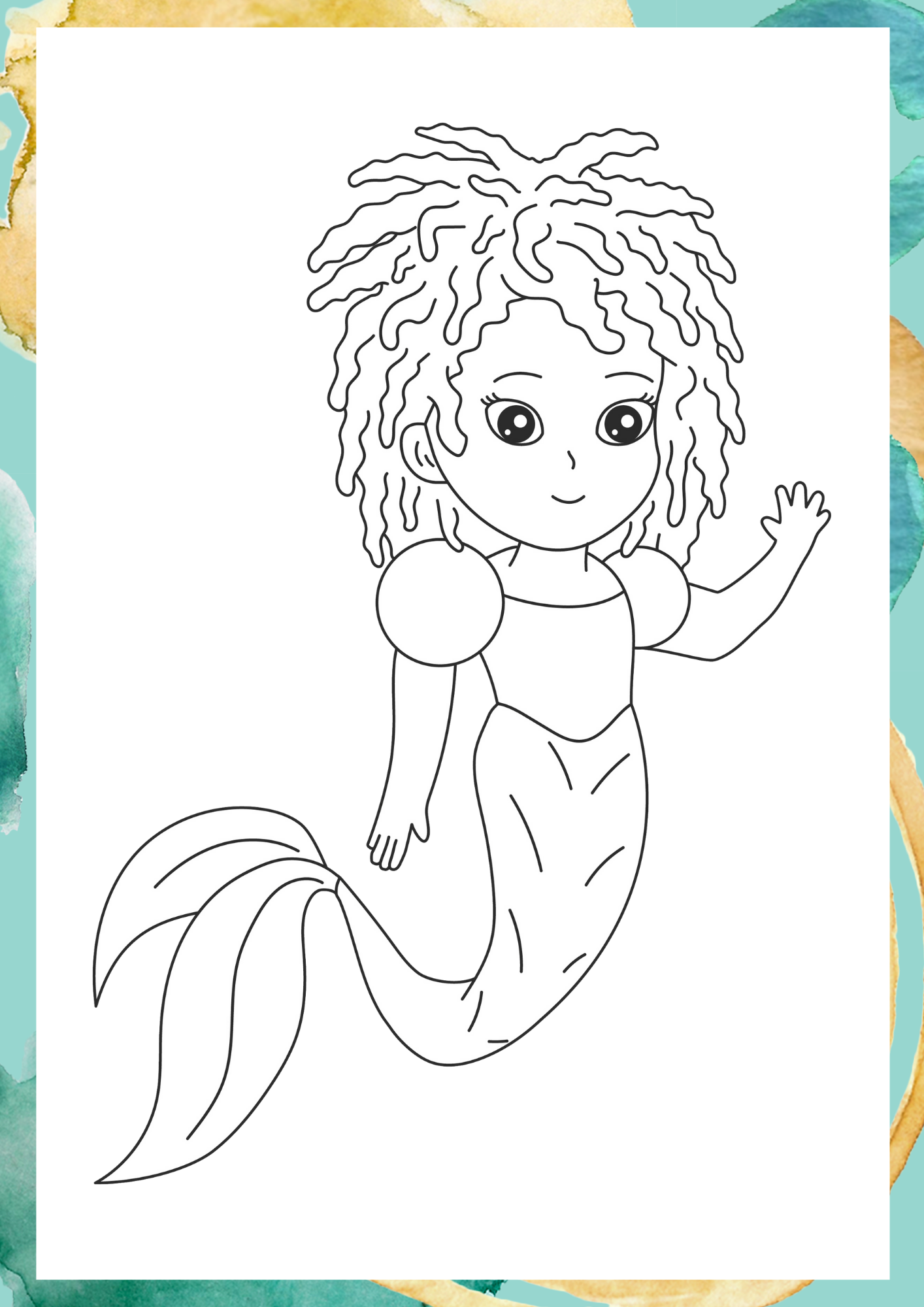 36 Lovely Free Coloring Pages Mermaid Printable 17