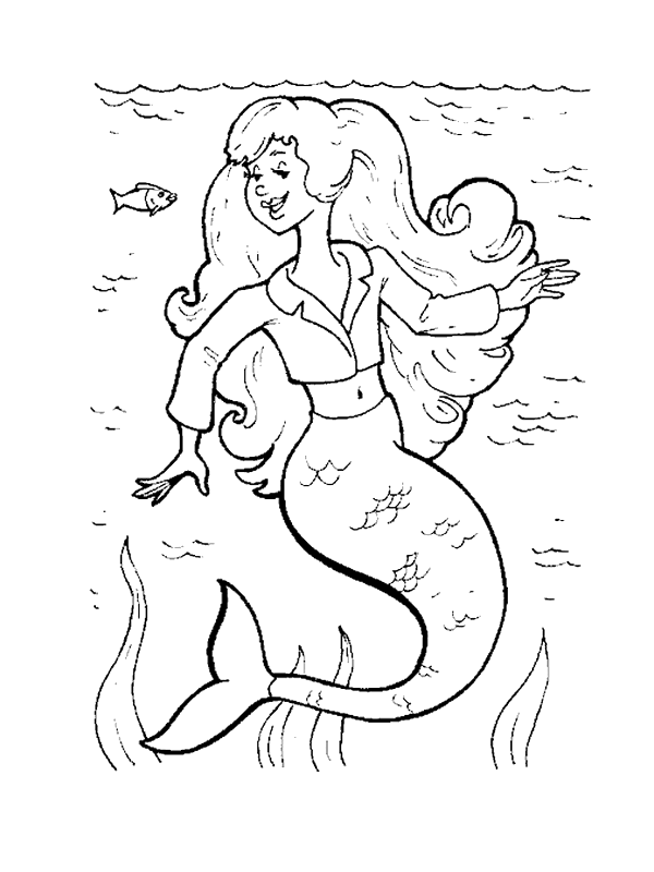 36 Lovely Free Coloring Pages Mermaid Printable 29