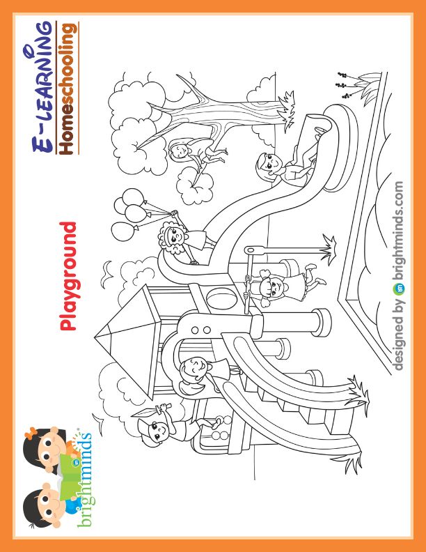 36 Playground Fun Coloring Pages Printable 10