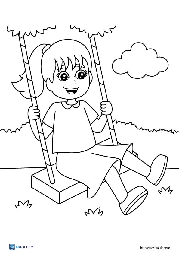 36 Playground Fun Coloring Pages Printable 11