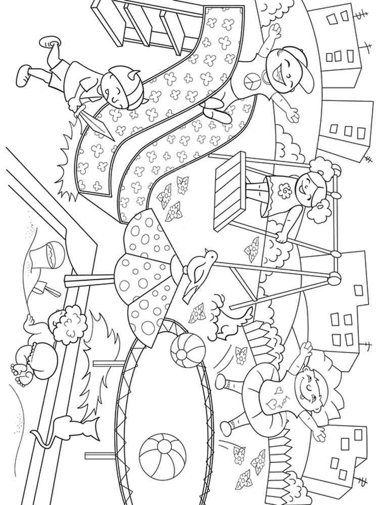 36 Playground Fun Coloring Pages Printable 25