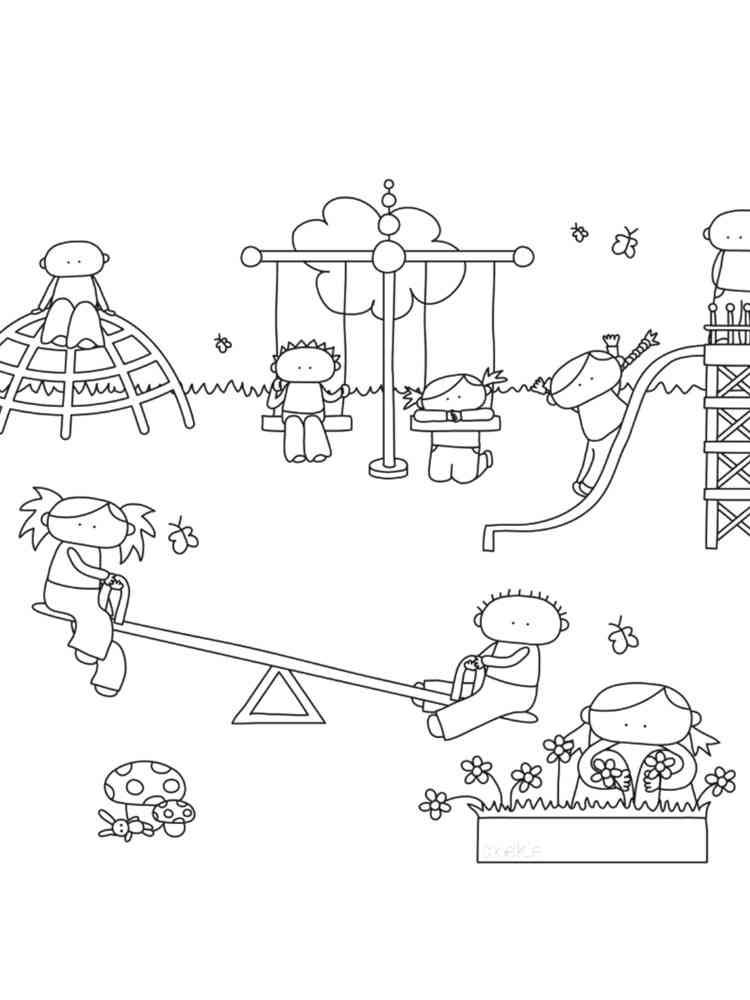 36 Playground Fun Coloring Pages Printable 26