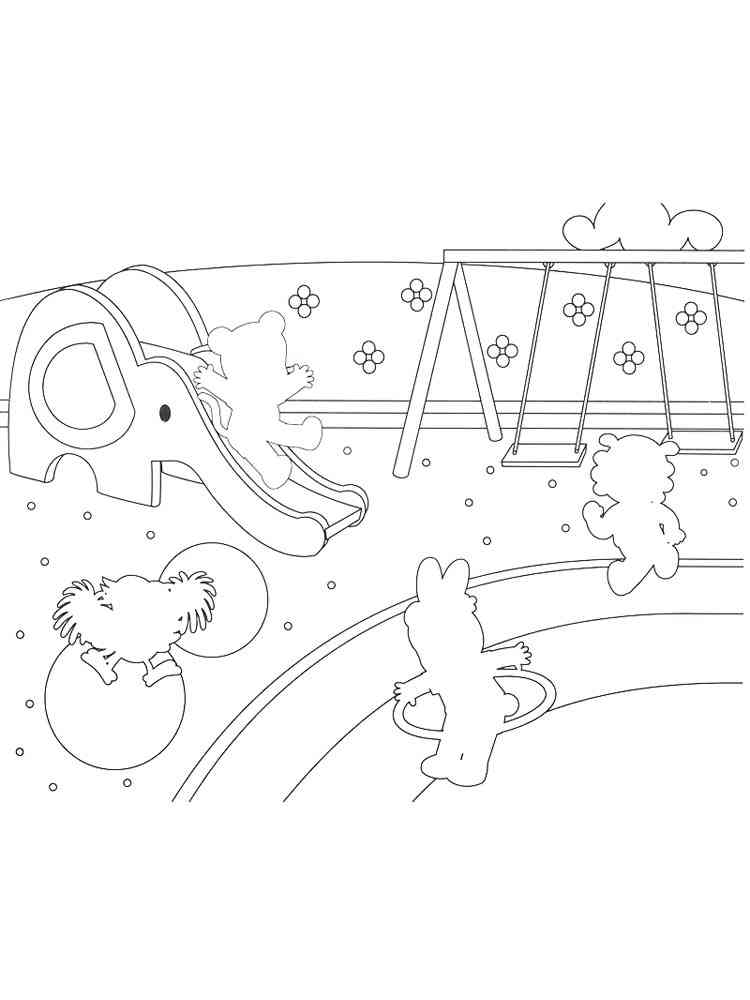 36 Playground Fun Coloring Pages Printable 30