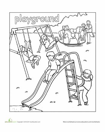 36 Playground Fun Coloring Pages Printable 32