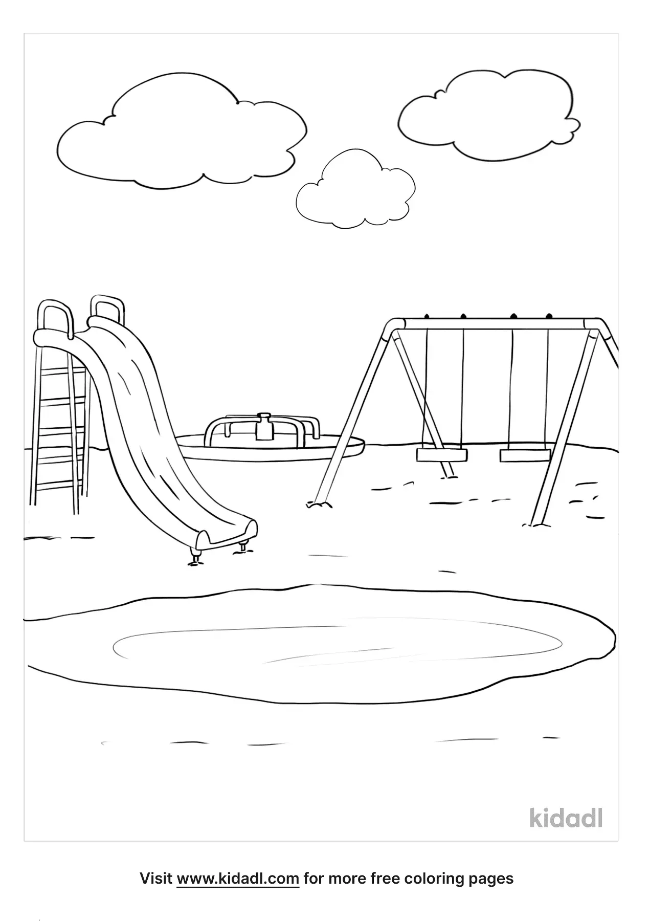 36 Playground Fun Coloring Pages Printable 6