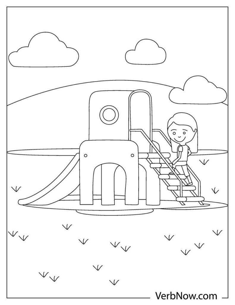 36 Playground Fun Coloring Pages Printable 8