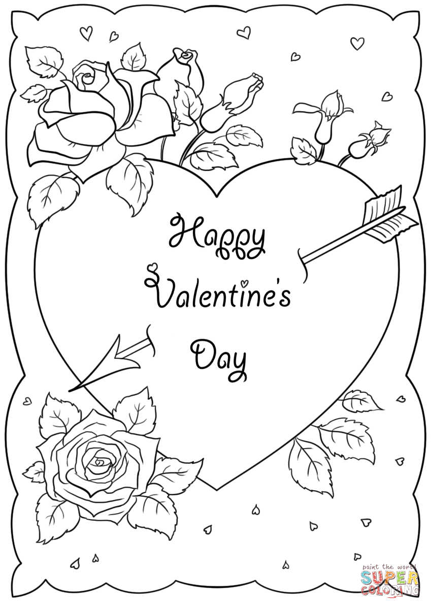 36 Valentine's Day Cartoon Coloring Pages Printable 14