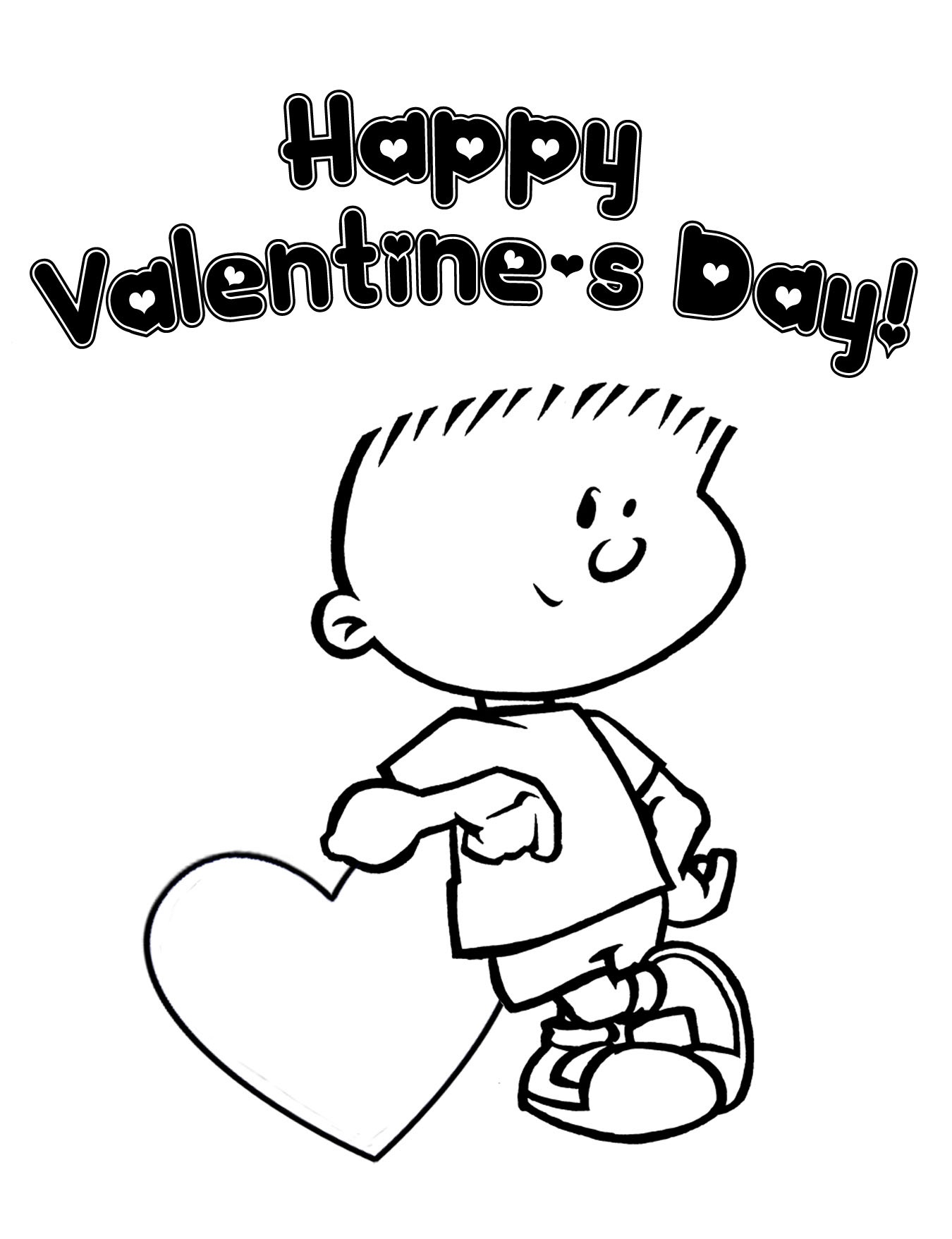 36 Valentine's Day Cartoon Coloring Pages Printable 21