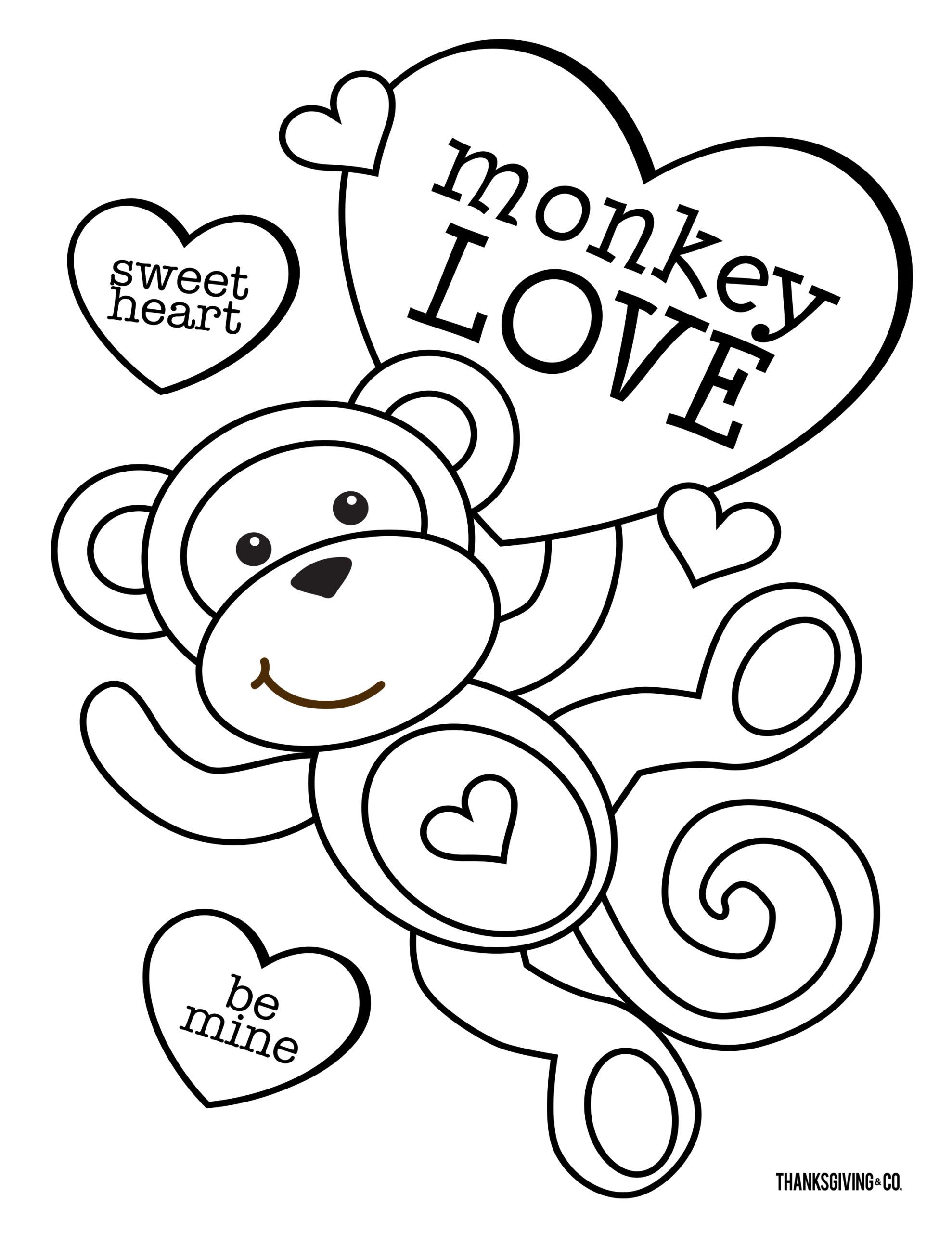 36 Valentine's Day Cartoon Coloring Pages Printable 27